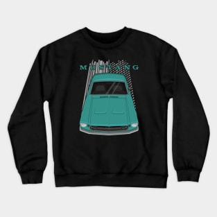 Ford Mustang Fastback 1968 - Turquoise Crewneck Sweatshirt